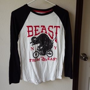Boys Old Navy Raglan Tee Size 10/12 <L>